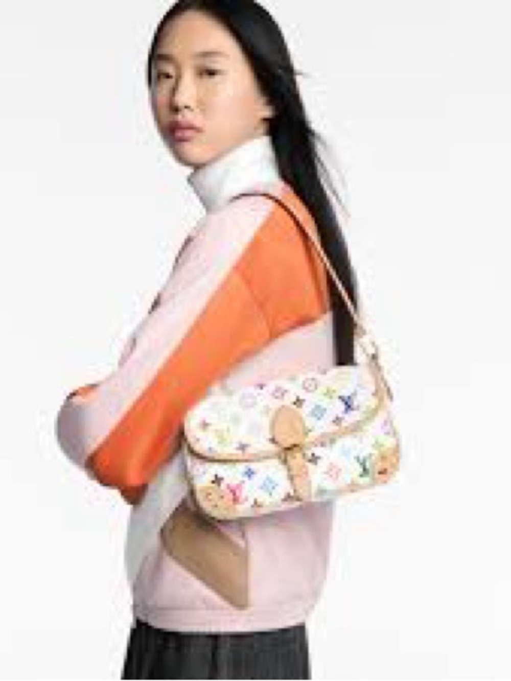 ‼️WOW‼️LVMulticolor Canvas Pochette - White with Multicolor 🤍💚❤️🩵🩷MonogramNWT‼️